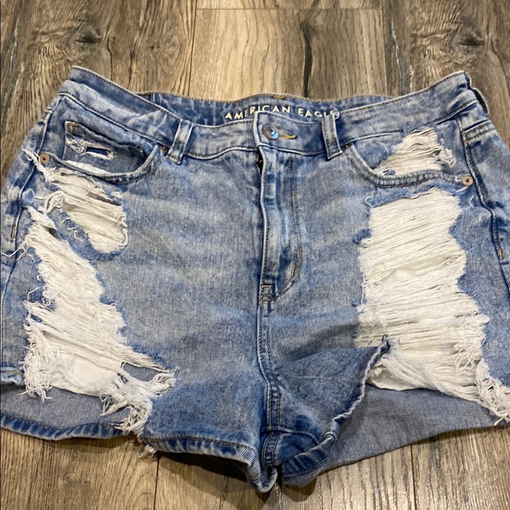 American Eagle Outfitters Blue Vintage-Inspired Jean Shorts